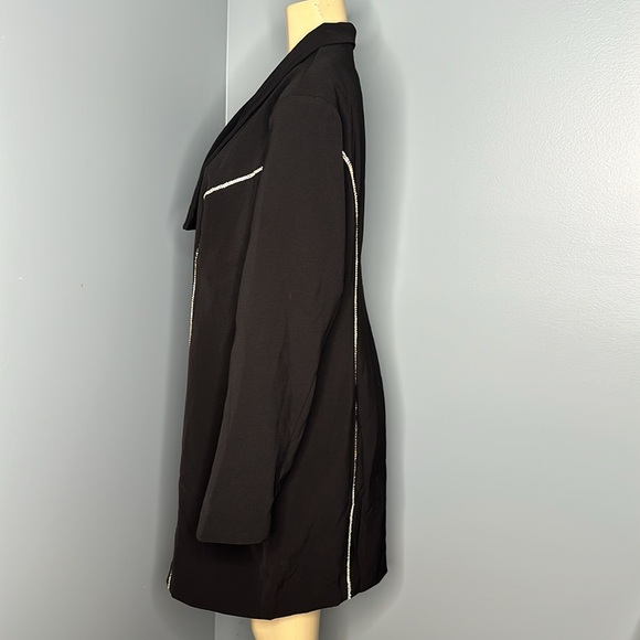 L’ATISTE zip up rhinestone fetal blazer/dress size 1X safe pin accent blazer - Picture 4 of 6
